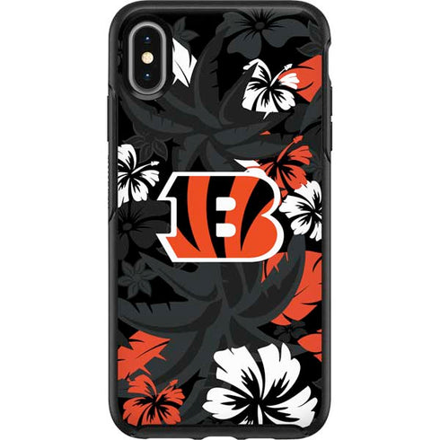 NFL Cincinnati Bengals Tropical Print Otterbox Symmetry iPhone Skin