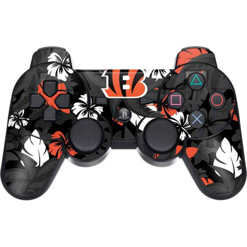 NFL Cincinnati Bengals Tropical Print PS3 Dual Shock wireless controller Skin