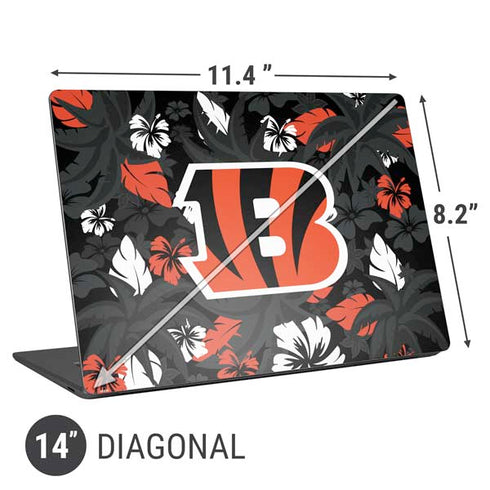 NFL Cincinnati Bengals Tropical Print Universal Laptop 14in (11.4 x 8.2in) Skin