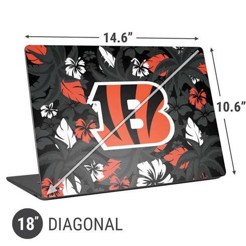 NFL Cincinnati Bengals Tropical Print Universal Laptop 18in (14.6 x 10.6in) Skin