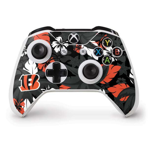 NFL Cincinnati Bengals Tropical Print Xbox One S Controller Skin