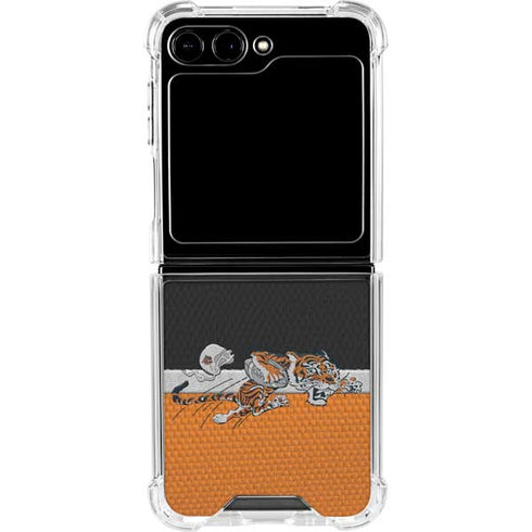 NFL Cincinnati Bengals Vintage Galaxy Z Flip5 5G Clear Case