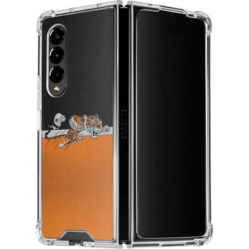 NFL Cincinnati Bengals Vintage Galaxy Z Fold4 5G Clear Case