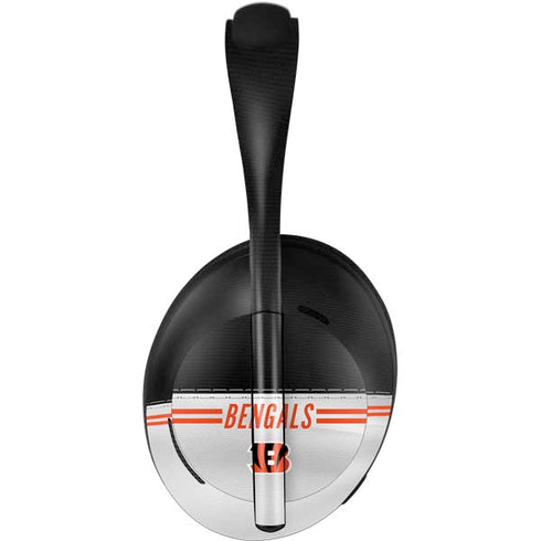 NFL Cincinnati Bengals White Striped Bose Noise Cancelling Headphones 700 Skin