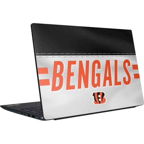 NFL Cincinnati Bengals White Striped Dell Vostro Skin