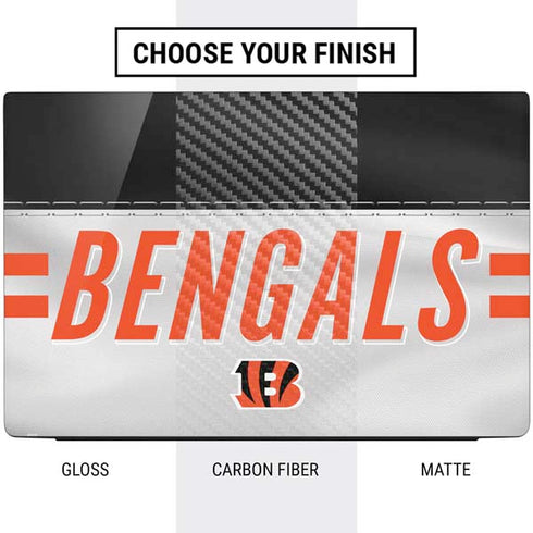 NFL Cincinnati Bengals White Striped Dell Vostro Skin