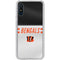 NFL Cincinnati Bengals White Striped Galaxy A10e Clear Case