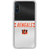 NFL Cincinnati Bengals White Striped Galaxy A10e Clear Case