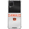 NFL Cincinnati Bengals White Striped Galaxy A12 Clear Case