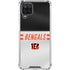 NFL Cincinnati Bengals White Striped Galaxy A12 Clear Case