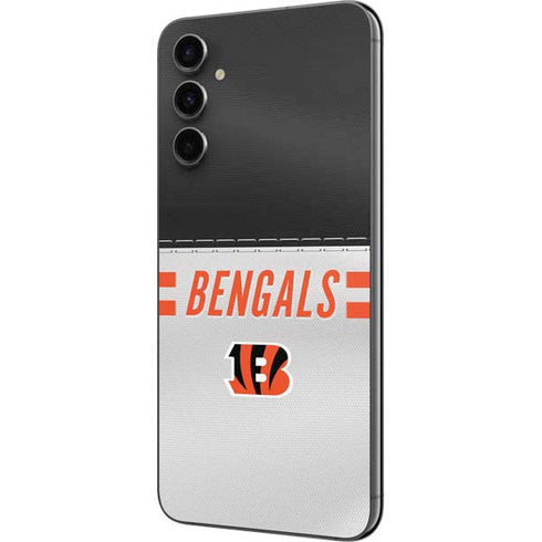 NFL Cincinnati Bengals White Striped Galaxy A14 5G Skin