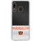 NFL Cincinnati Bengals White Striped Galaxy A20 Clear Case