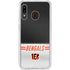 NFL Cincinnati Bengals White Striped Galaxy A20 Clear Case