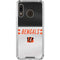 NFL Cincinnati Bengals White Striped Galaxy A30 Clear Case