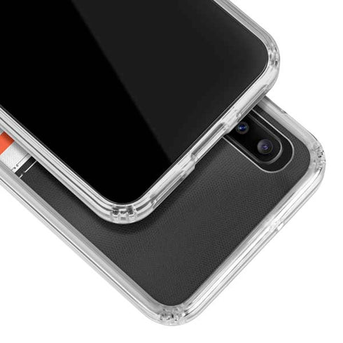NFL Cincinnati Bengals White Striped Galaxy A30 Clear Case