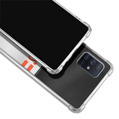 NFL Cincinnati Bengals White Striped Galaxy A51 5G Clear Case