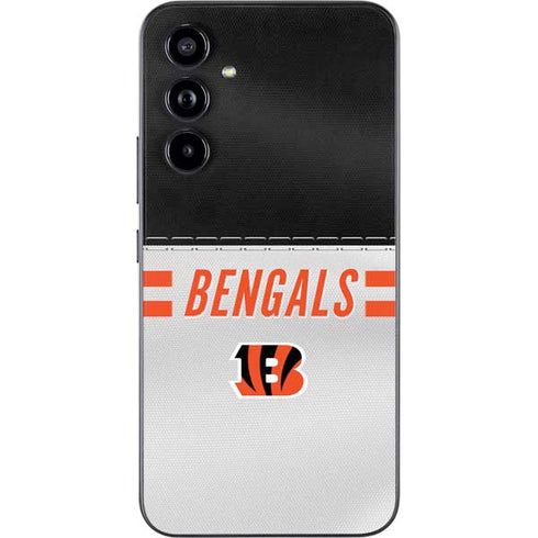 NFL Cincinnati Bengals White Striped Galaxy A54 5G Skin