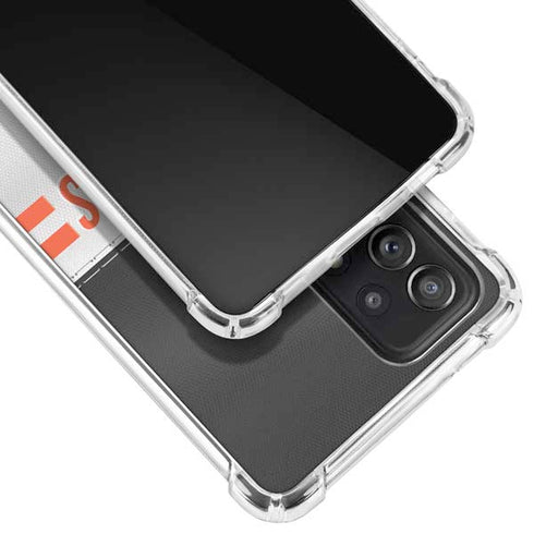 NFL Cincinnati Bengals White Striped Galaxy A72 5G Clear Case