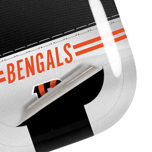 NFL Cincinnati Bengals White Striped Galaxy Buds Pro Skin