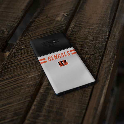 NFL Cincinnati Bengals White Striped Galaxy Note 9 Skin