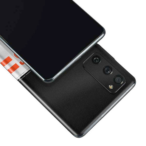 NFL Cincinnati Bengals White Striped Galaxy S20 Fan Edition Skin