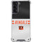 NFL Cincinnati Bengals White Striped Galaxy S21 5G Clear Case