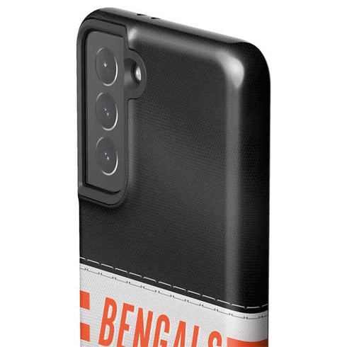 NFL Cincinnati Bengals White Striped Galaxy S21 5G Pro Case
