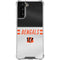 NFL Cincinnati Bengals White Striped Galaxy S21 FE Clear Case