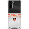 NFL Cincinnati Bengals White Striped Galaxy S21 Plus 5G Clear Case