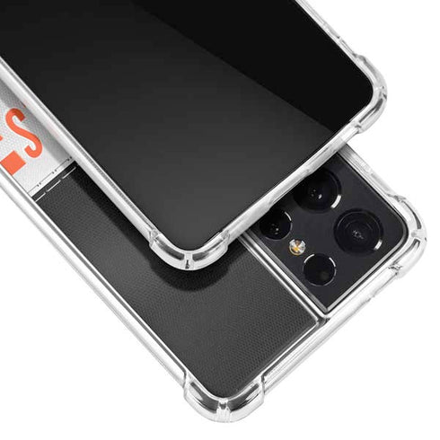 NFL Cincinnati Bengals White Striped Galaxy S21 Ultra 5G Clear Case