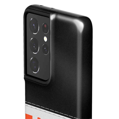 NFL Cincinnati Bengals White Striped Galaxy S21 Ultra 5G Pro Case