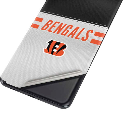 NFL Cincinnati Bengals White Striped Galaxy S21 Ultra 5G Skin
