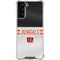 NFL Cincinnati Bengals White Striped Galaxy S22 Plus Clear Case