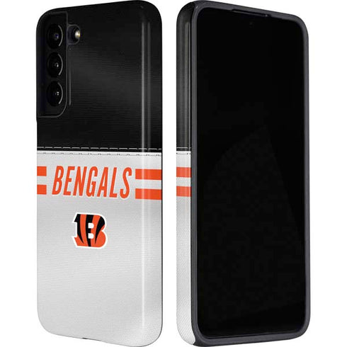 NFL Cincinnati Bengals White Striped Galaxy S22 Plus Pro Case
