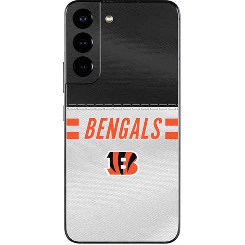 NFL Cincinnati Bengals White Striped Galaxy S22 Skin