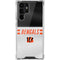 NFL Cincinnati Bengals White Striped Galaxy S22 Ultra Clear Case