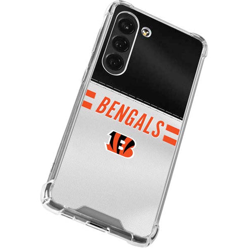 NFL Cincinnati Bengals White Striped Galaxy S23 Clear Case