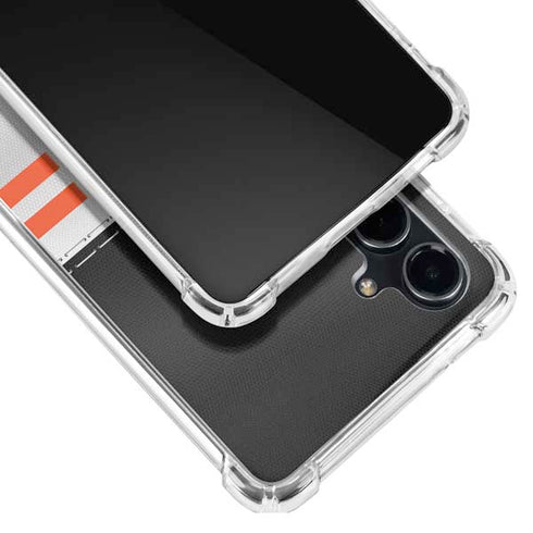 NFL Cincinnati Bengals White Striped Galaxy S23 FE Clear Case