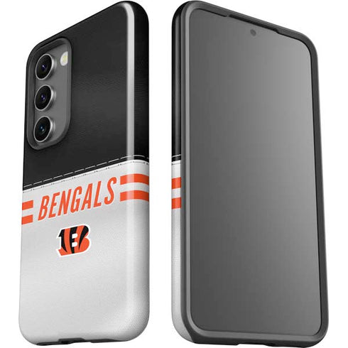 NFL Cincinnati Bengals White Striped Galaxy S23 Pro Case