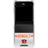 NFL Cincinnati Bengals White Striped Galaxy Z Flip5 5G Clear Case