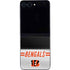 NFL Cincinnati Bengals White Striped Galaxy Z Flip5 5G Skin