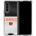 NFL Cincinnati Bengals White Striped Galaxy Z Fold4 5G Clear Case