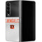 NFL Cincinnati Bengals White Striped Galaxy Z Fold4 5G Skin