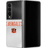 NFL Cincinnati Bengals White Striped Galaxy Z Fold4 5G Skin