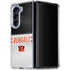 NFL Cincinnati Bengals White Striped Galaxy Z Fold5 5G Clear Case