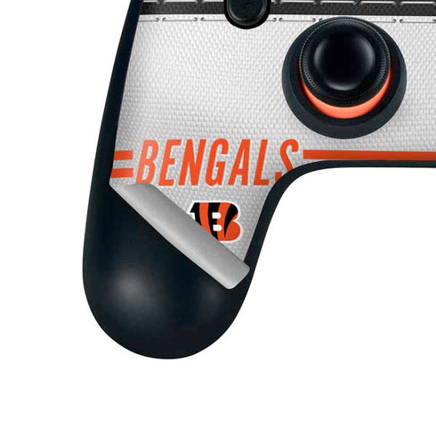 NFL Cincinnati Bengals White Striped Google Stadia Controller Skin