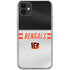 NFL Cincinnati Bengals White Striped iPhone 11 Clear Case