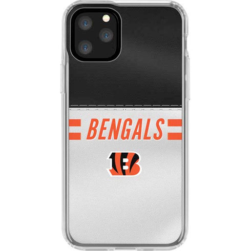 NFL Cincinnati Bengals White Striped iPhone 11 Pro Clear Case