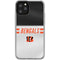 NFL Cincinnati Bengals White Striped iPhone 11 Pro Clear Case