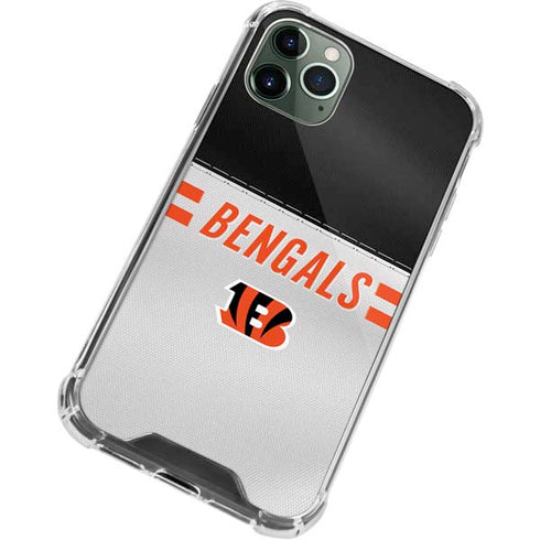 NFL Cincinnati Bengals White Striped iPhone 11 Pro Max Clear Case